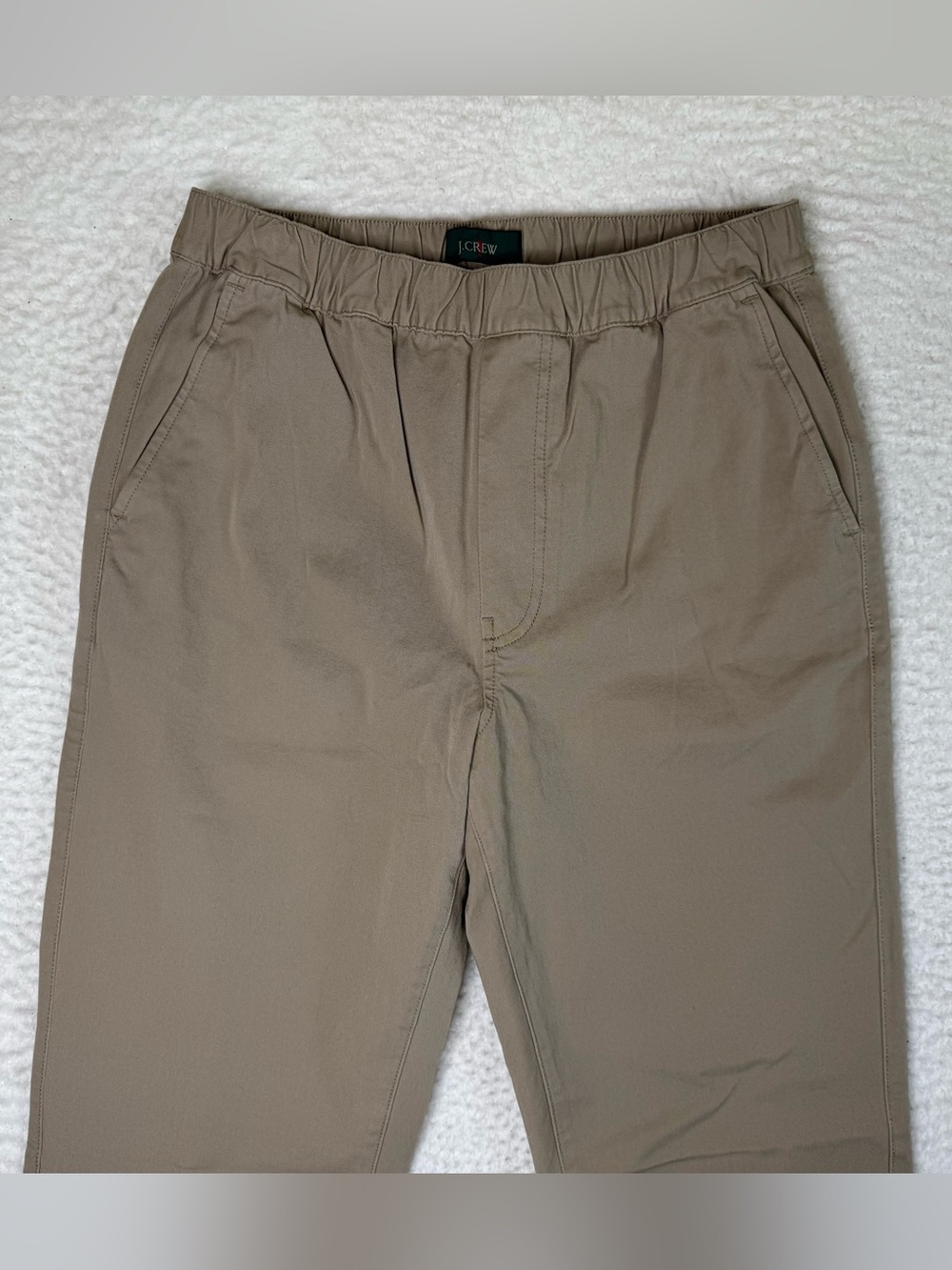 J. Crew Drawstring Pant in Stretch Cotton Blend Pants Khaki Men's Small CK691 - Picture 3 of 12